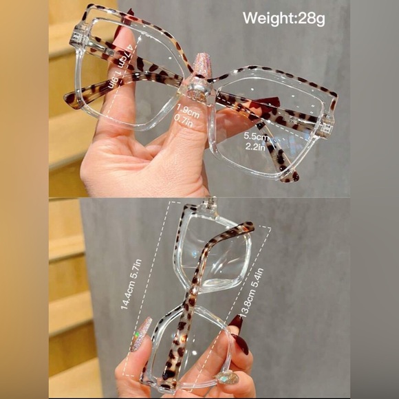 1pc Women's Trendy Blue Light Blocking Glasses Frame, Suitable For Everyday Wear - Picture 4 of 4